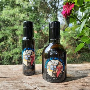 Huile extraite d'OLIVES & d'AIL rose